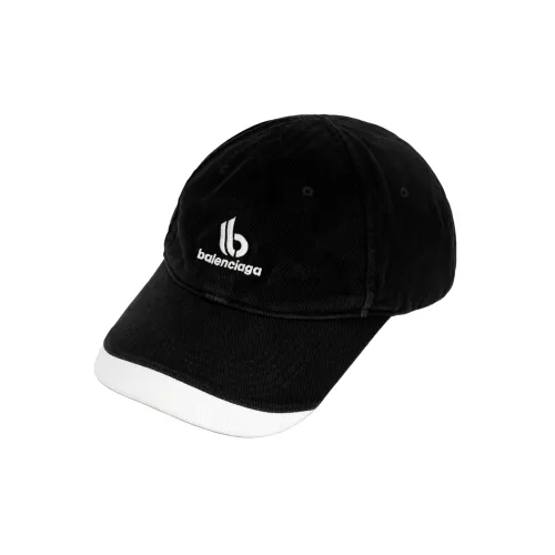 Balenciaga Cotton Baseball Caps Unisex Black