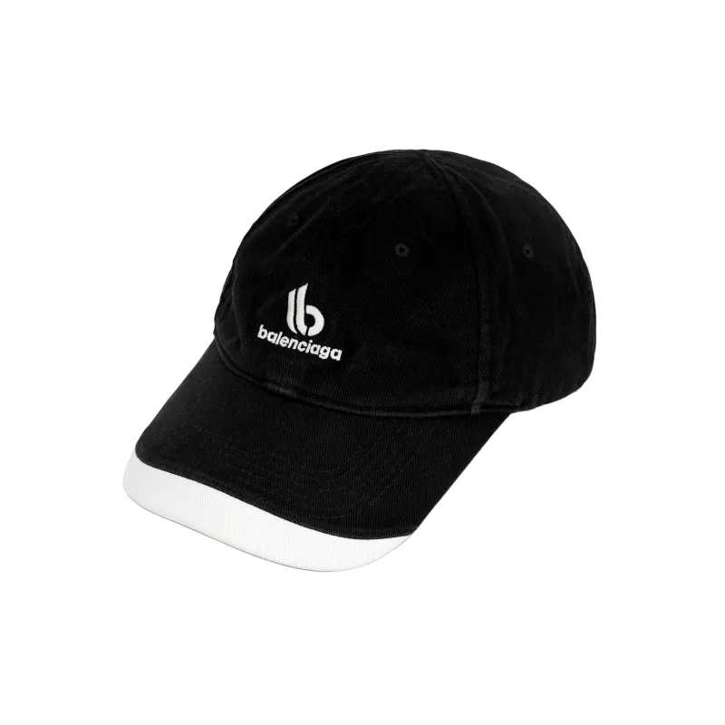 Balenciaga Cotton Baseball Caps Unisex Black