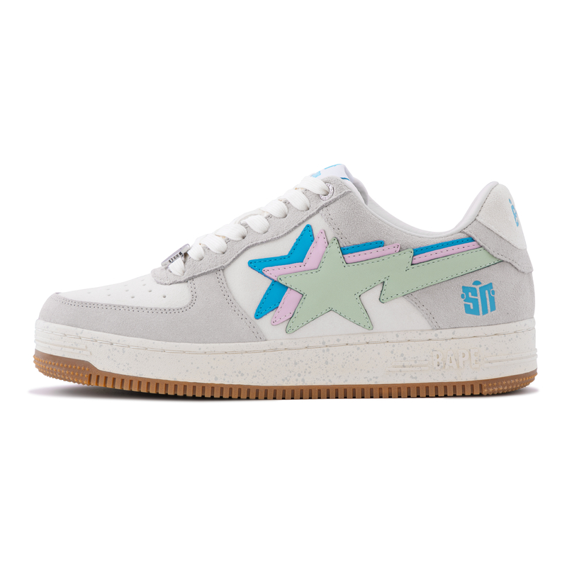 Кеды A BATHING APE × SNEAKER NEWS (бело-серые)