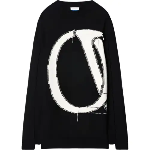 OFF WHITE Intarsia logo Wool Jumper