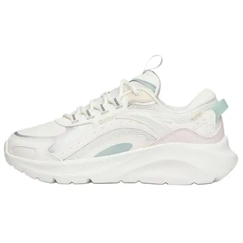 Anta Textile, Synthetic Leather Minimalist Style Slip Resistant Abrasion Resistant Low top Chunky Sneakers Women's