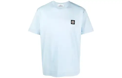 STONE ISLAND Logo Patch Crewneck T Shirt