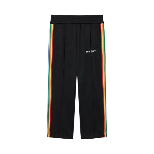 PALM ANGELS SS26 в классическом спортивном стиле в полоску, американский уличный дизайн, удобные и универсальные повседневные брюки для мужчин и женщин.