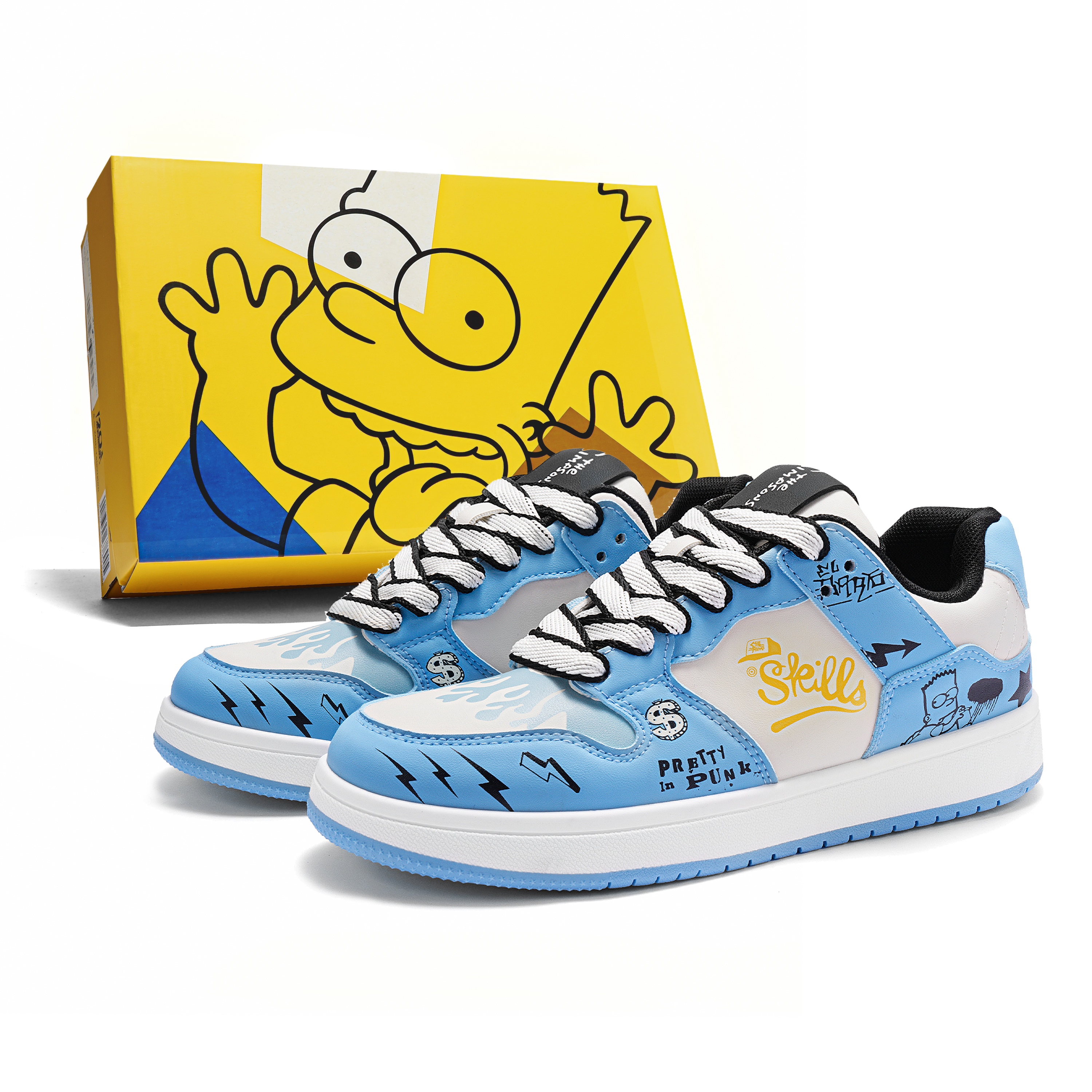Кеды The Simpsons (бежево-черные с флисовой подкладкой)