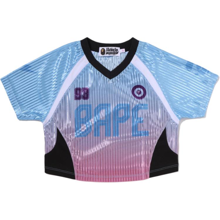 Женская футболка A BATHING APE A BATHING APE SS26 (красно-белый)