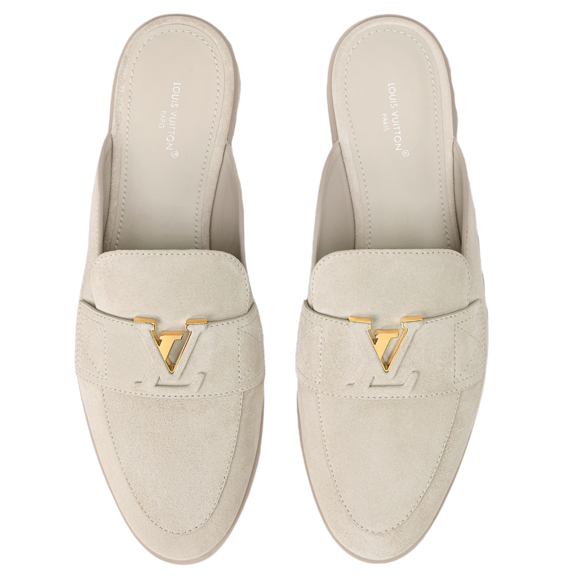 Женские лоферы Louis Vuitton Mare Relax (серо-коричневые) — фото 4