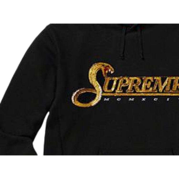 Худи Supreme FW19 Week 8 Sequin Viper Hooded Sweatshirt (разноцветное) — фото 3