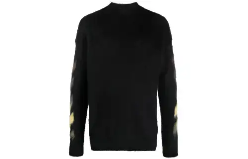 OFF WHITE SS21 Sweaters Men's Black Crew Neck Moderate A Line