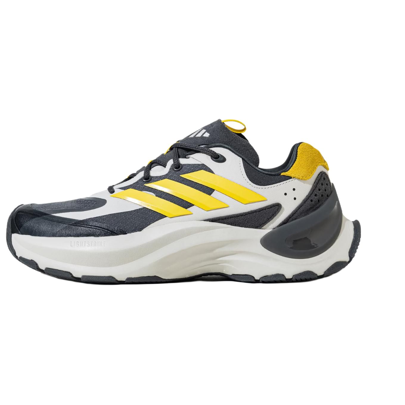 Adidas Maxxwavy Slip Resistant Abrasion Resistant Low top Chunky Sneakers Unisex Dark Gray Silver Yellow