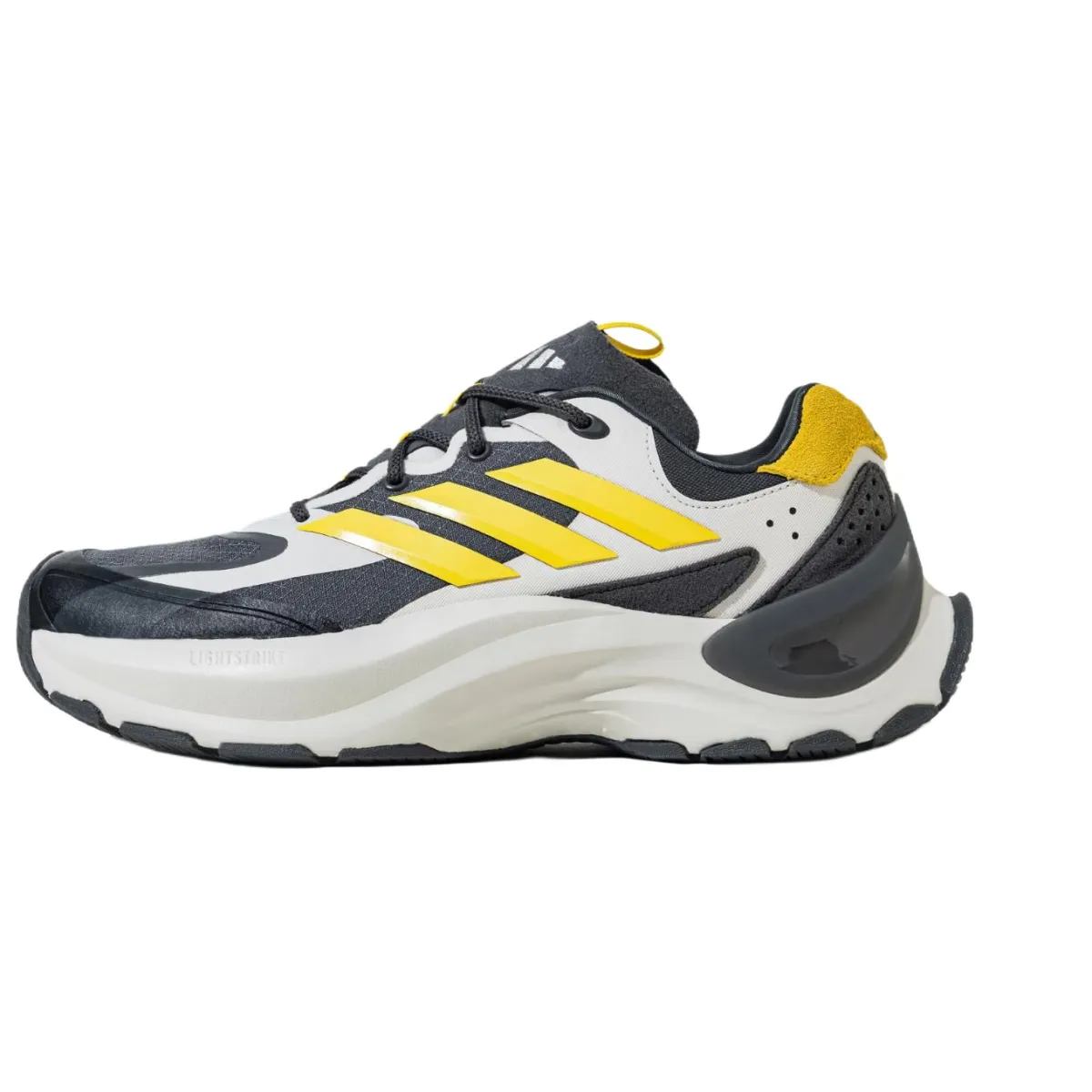 Adidas Maxxwavy Slip Resistant Abrasion Resistant Low top Chunky Sneakers Unisex Dark Gray Silver Yellow
