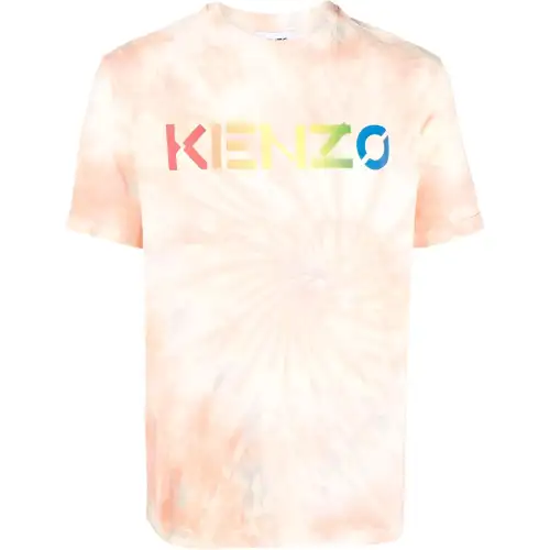 KENZO T Shirts Men's Orange Crew Neck Moderate Straight Fit