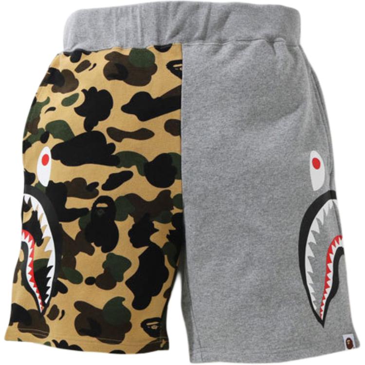 Bape 1st Camo Half Side Shark Sweat Shorts