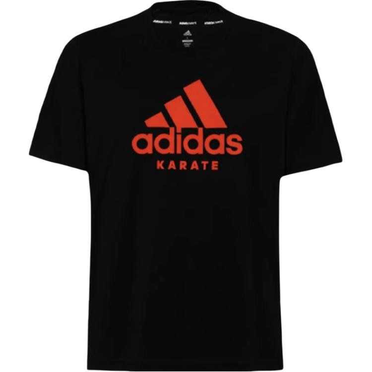 Футболка adidas T (черно-красная)