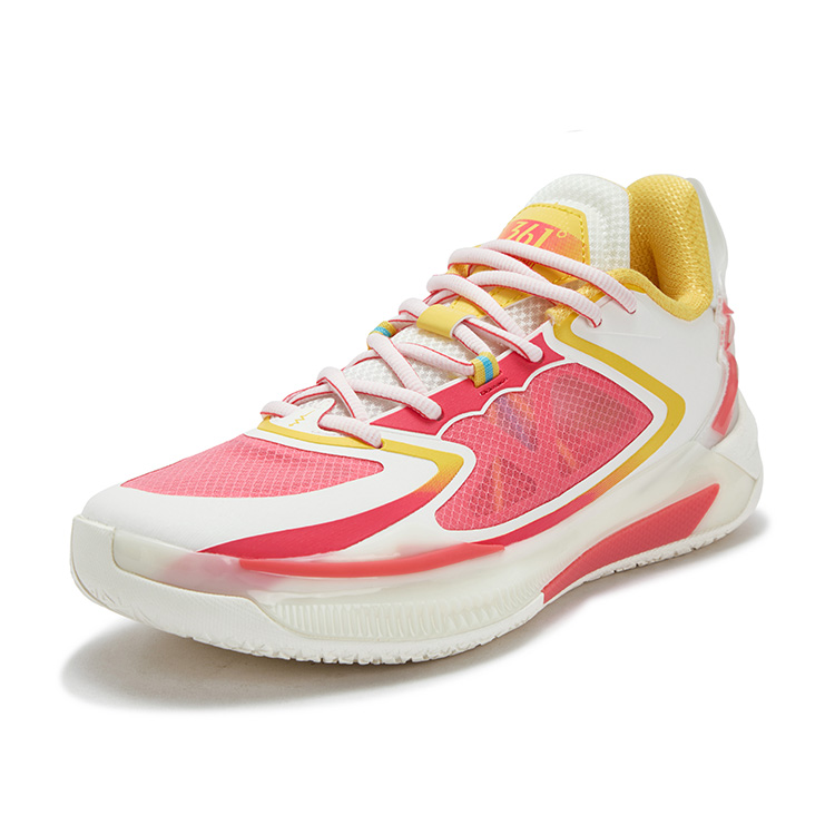 361° Cushioning Support Breathable Low top Basketball Shoes Men’s White Red