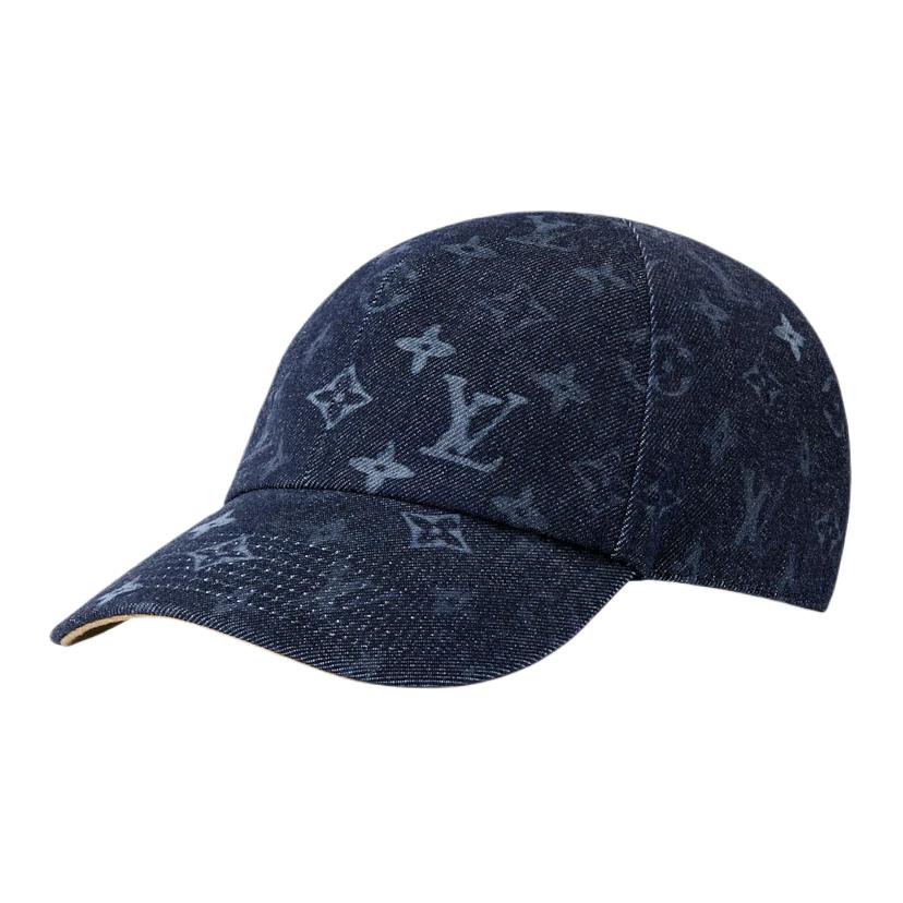 Мужская бейсболка Louis Vuitton Monogram (темно-синяя)