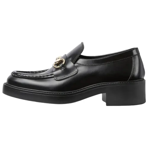 GUCCI Horsebit Leather Loafers 4.5cm Women's Black