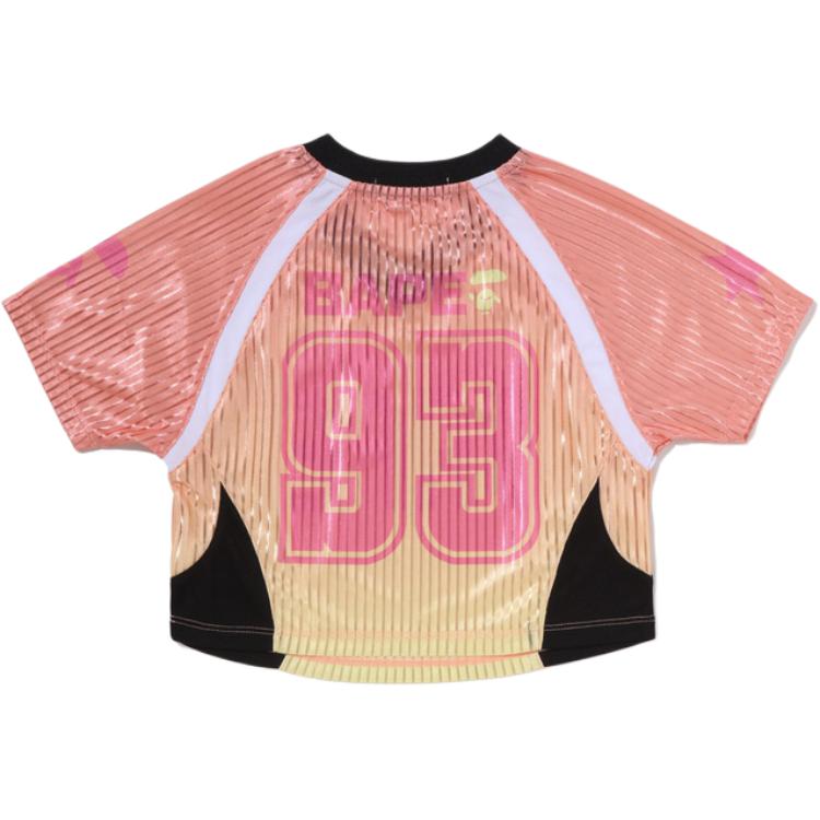 Женская футболка A BATHING APE A BATHING APE SS26 (красно-белый) — фото 7