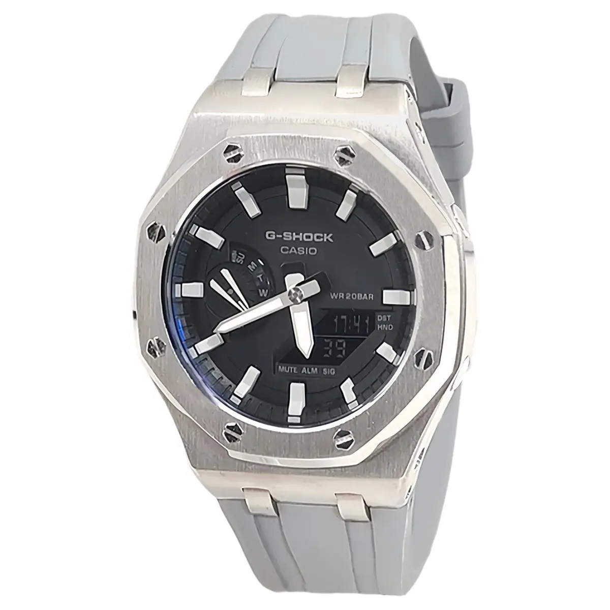 CASIO Men Liquid Crystal/Analog Dual Display Series 44mm Black Watch