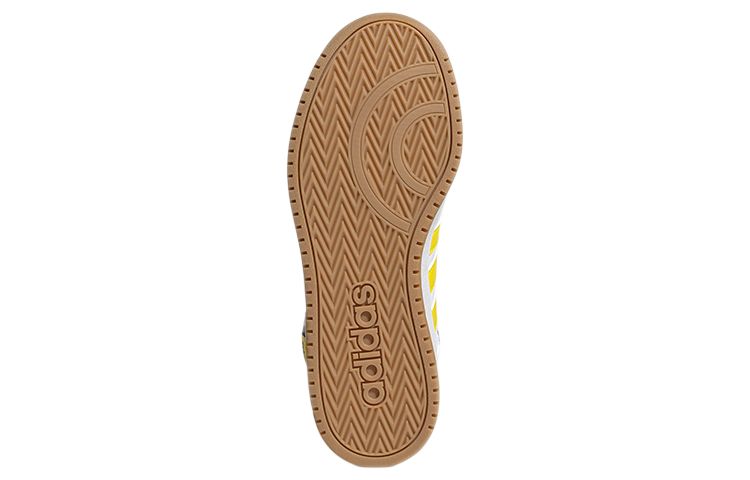 Женские кеды adidas neo Hoops 2.0 (бело-желтые) — фото 6