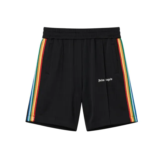 PALM ANGELS SS26 классические полоски по бокам, американский ретро-модный тренд, свободные и универсальные эластичные повседневные шорты, одинакового стиля для мужчин и женщин