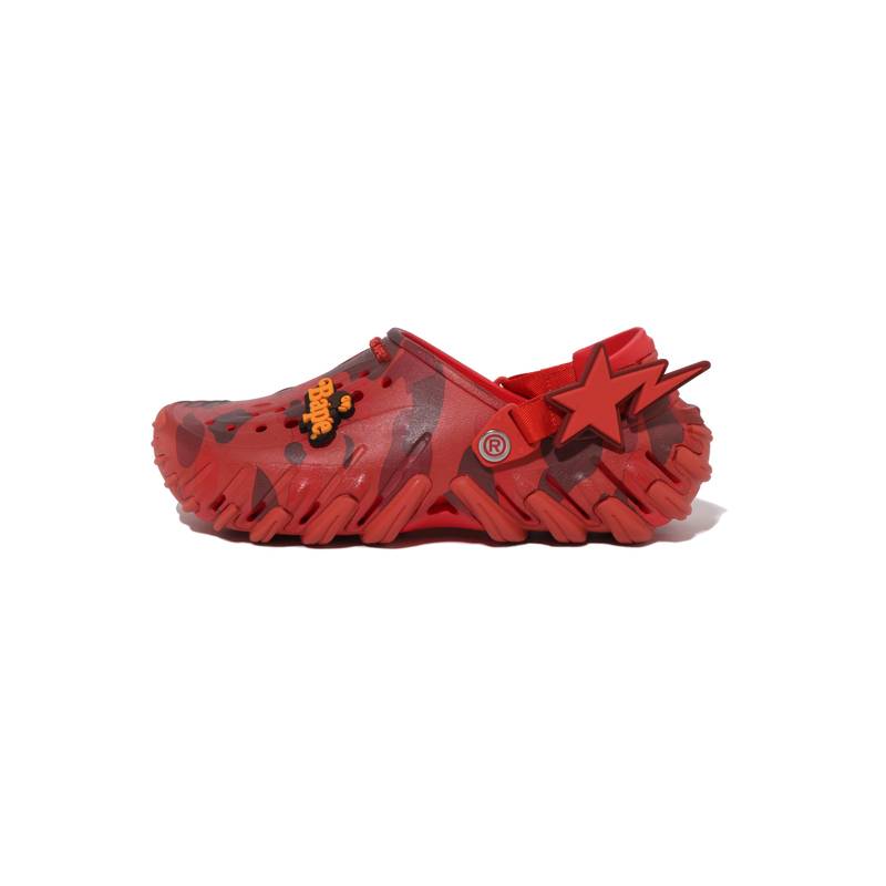 Мужские сабо A BATHING APE × Crocs ECHO M1 (красные)