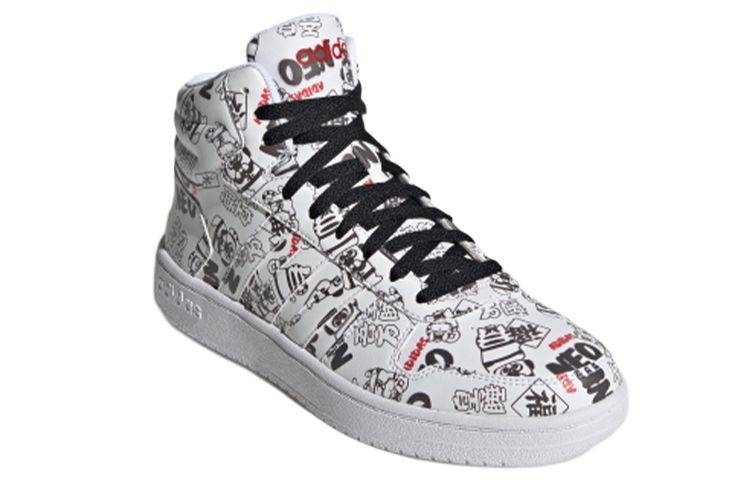 Кроссовки adidas neo Hoops 2.0 Mid (белые) — фото 3