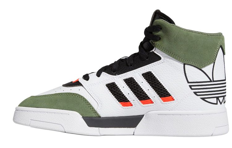 Высокие кеды adidas Originals Drop Step XL (зелено-бело-черные)