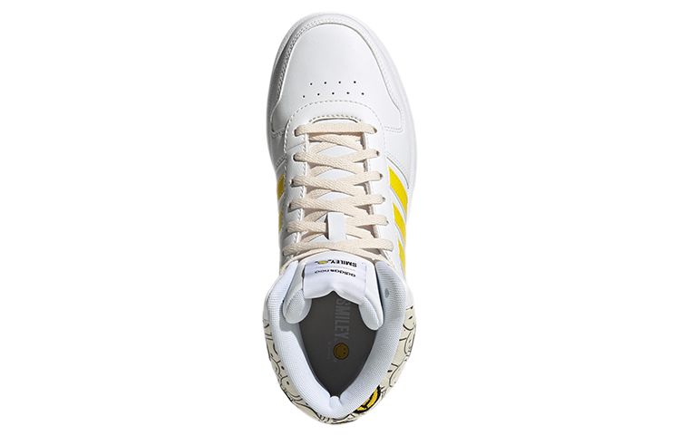 Женские кеды adidas neo Hoops 2.0 (бело-желтые) — фото 5