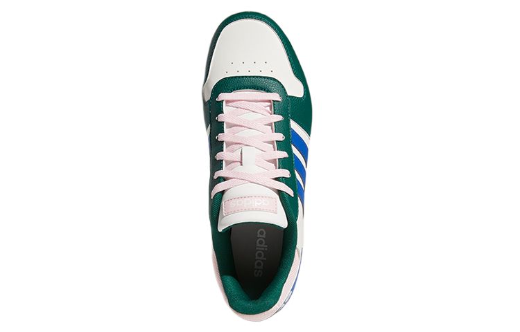 Женские кеды adidas Hoops 2.0 (бело-зеленые) — Белый / зелёный — фото 5