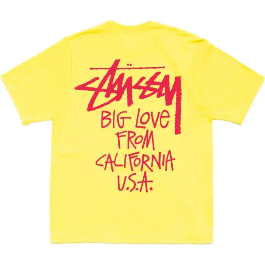 Stussy SS26 BIG LOVE TEE граффити с фирменным логотипом, универсальная повседневная свободная футболка с короткими рукавами для мужчин и женщин