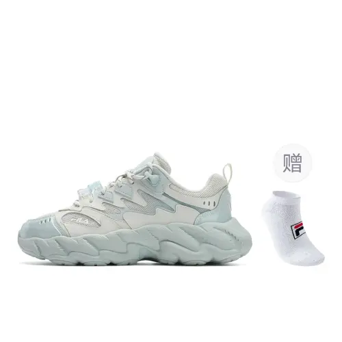FILA FERN Lightweight Breathable Low top Chunky Sneakers Women's White Green
