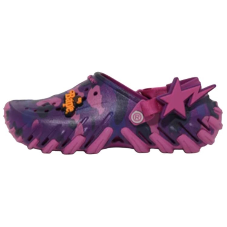 Мужские сабо A BATHING APE x Crocs Echo M1 EVA (фиолетовые)