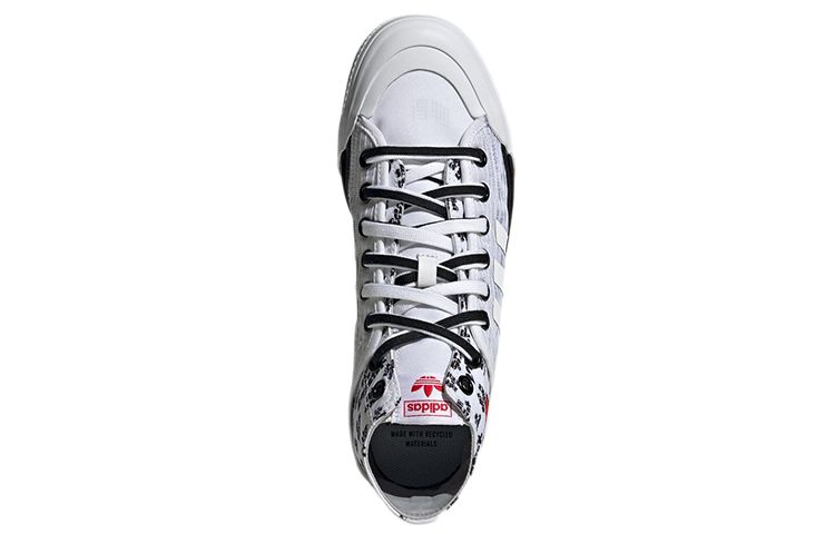 Кеды adidas Originals Nizza Hi DL (бело-черные) — Белый / чёрный — фото 5