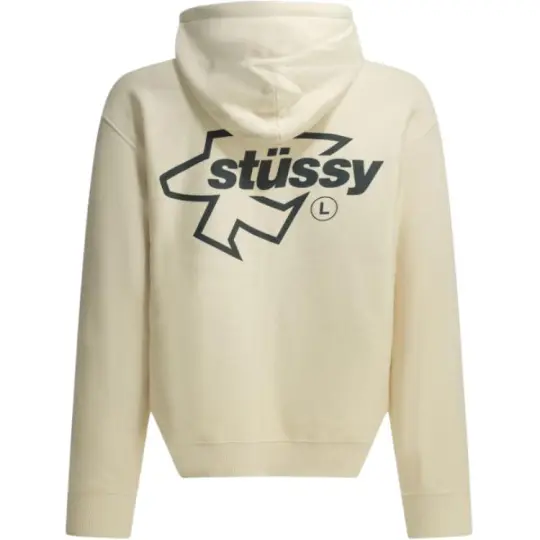Stussy SS26 Американская повседневная толстовка с длинными рукавами на молнии и капюшоне с геометрическим логотипом для повседневного использования, одинаковый стиль для мужчин и женщин