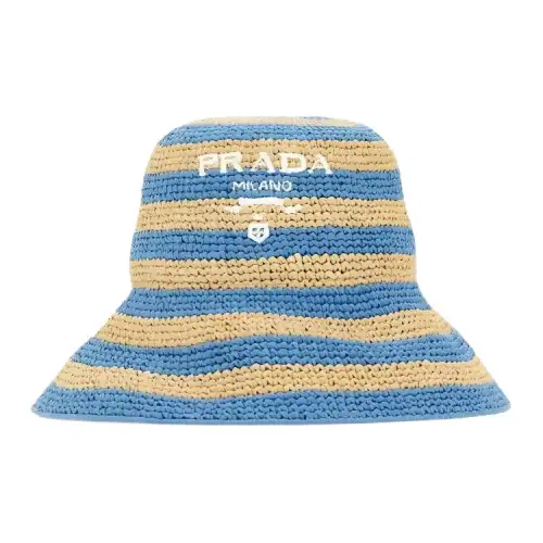 PRADA Straw And Wicker Bucket Hats Women's