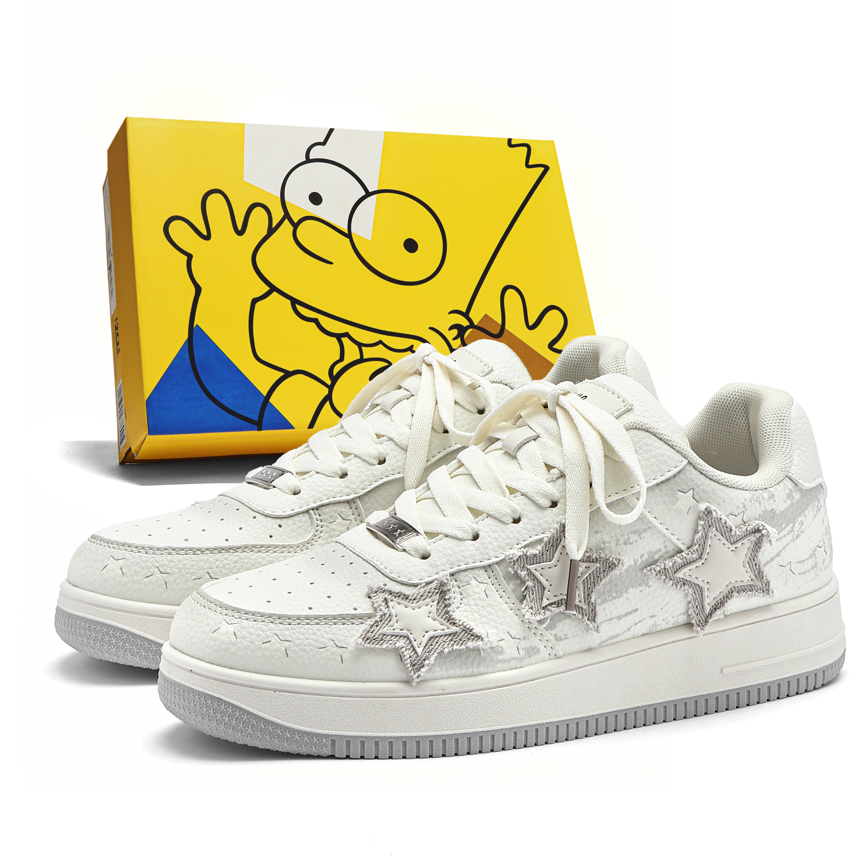 Кеды The Simpsons с граффити (бежевые)