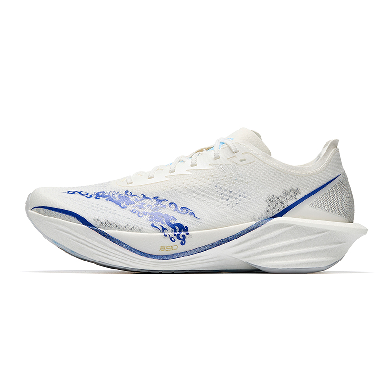 Anta Mach 6PRO blue and white porcelain directional ejection corner breakout lightweight breathable strong locking low-top liquid anti-slip rubber nitrogen 90 physical test training running shoes men's style