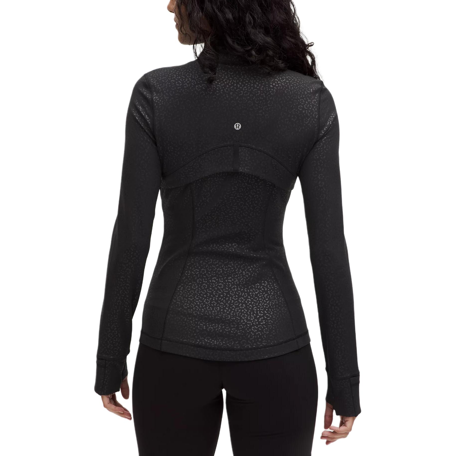 Lululemon Define Jackets & Coats Women’s Leopard Print Daisy Embossed Black