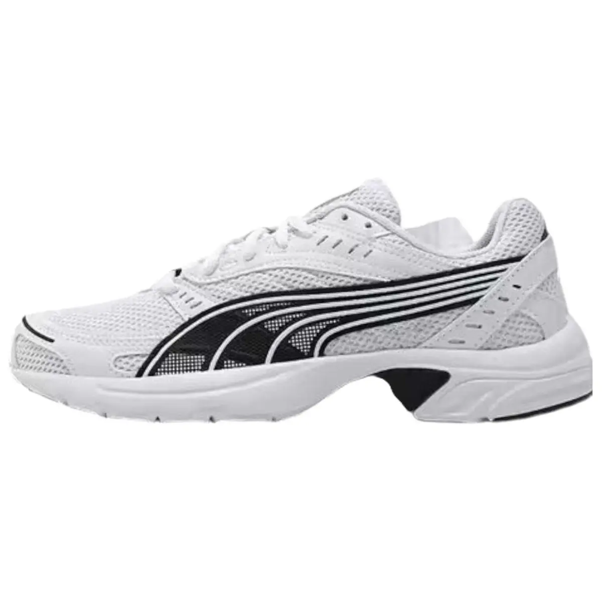 PUMA Axis Breathable Low top Casual City Commuting Running Shoes Unisex White Black