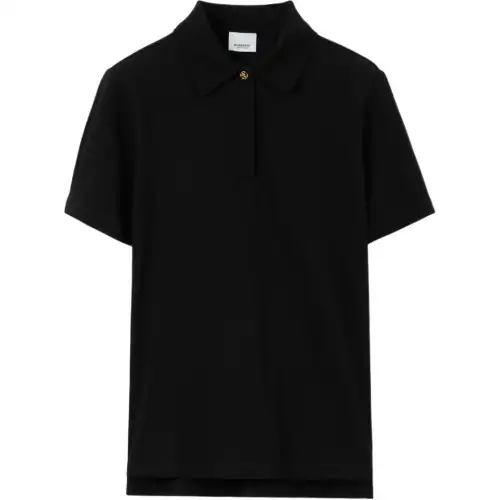 Burberry Polo Shirts Women's Black Moderate Straight Fit