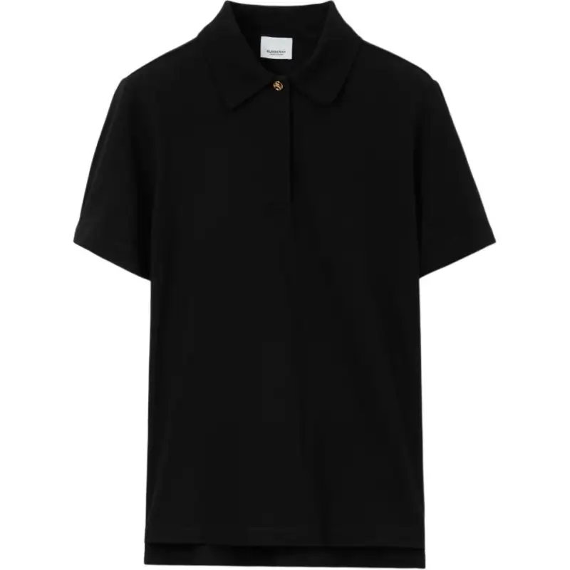Burberry Polo Shirts Women's Black Moderate Straight Fit