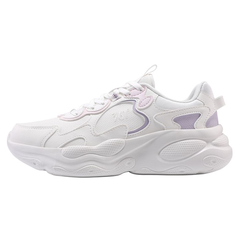 361° Yunshu Low top Casual Running Shoes Women’s Feather White Light Gray Purple