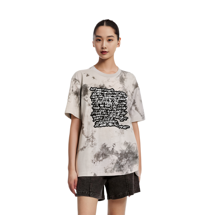 Футболка UNIQLO Ink Print (серая) — фото 5