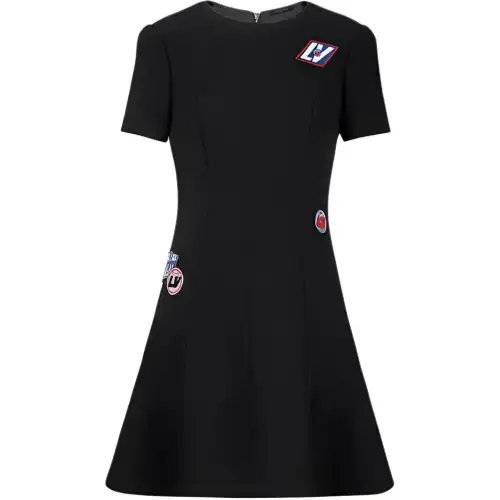 Louis Vuitton logo-patch dress