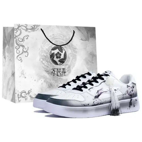 Li Ning Floating Boat Slip Resistant Abrasion Resistant Low top Skateboard Shoes Men's White Black