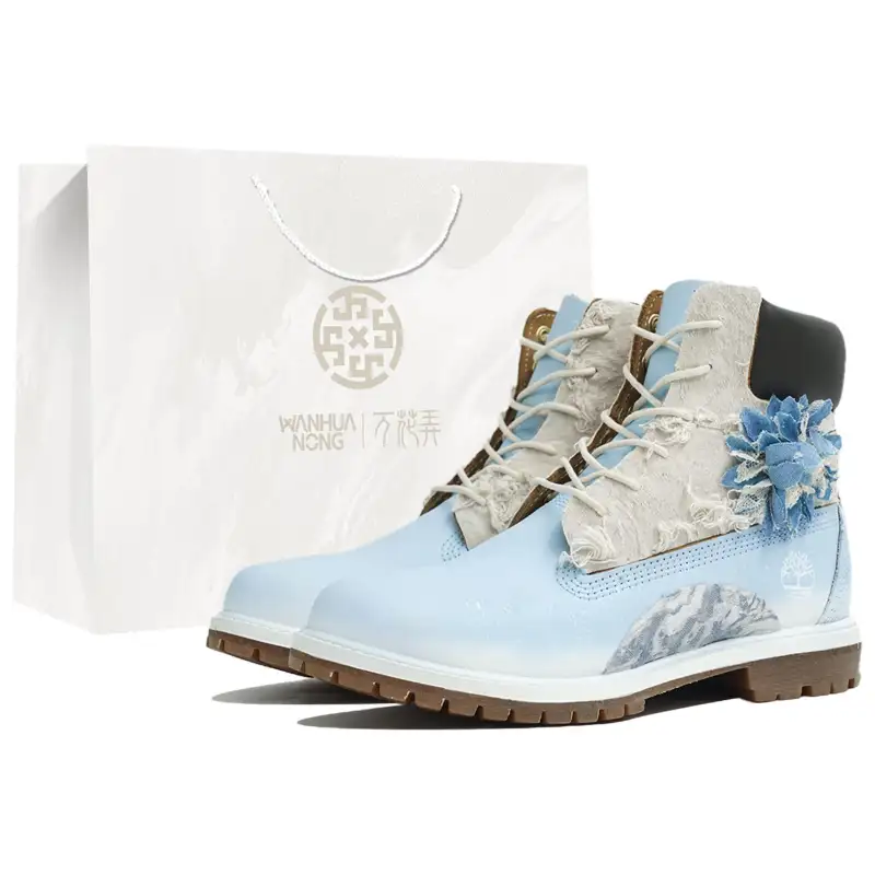 Timberland PREMIUM Slip Resistant Slip Resistant Short Outdoor Boots Women's Denim Blue