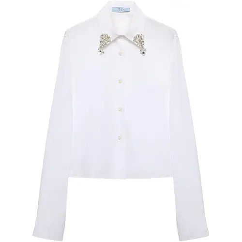 PRADA Embellished Button Up Shirt