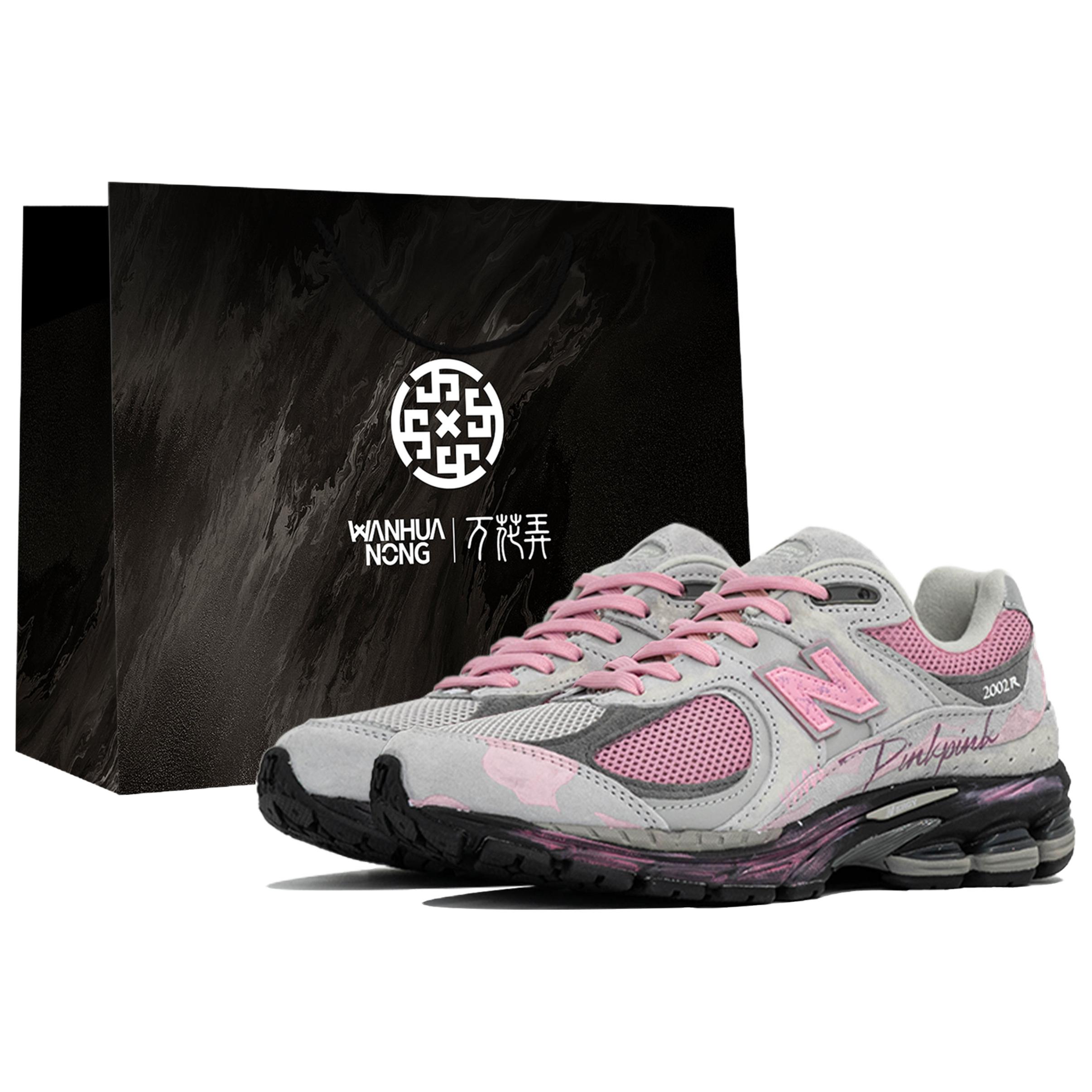 New Balance NB 2002R Abrasion Resistant Low top Running Shoes Unisex Black Pink