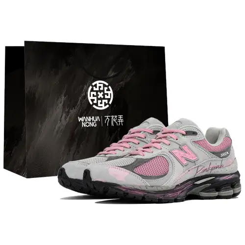 New Balance NB 2002R Abrasion Resistant Low top Running Shoes Unisex Black Pink