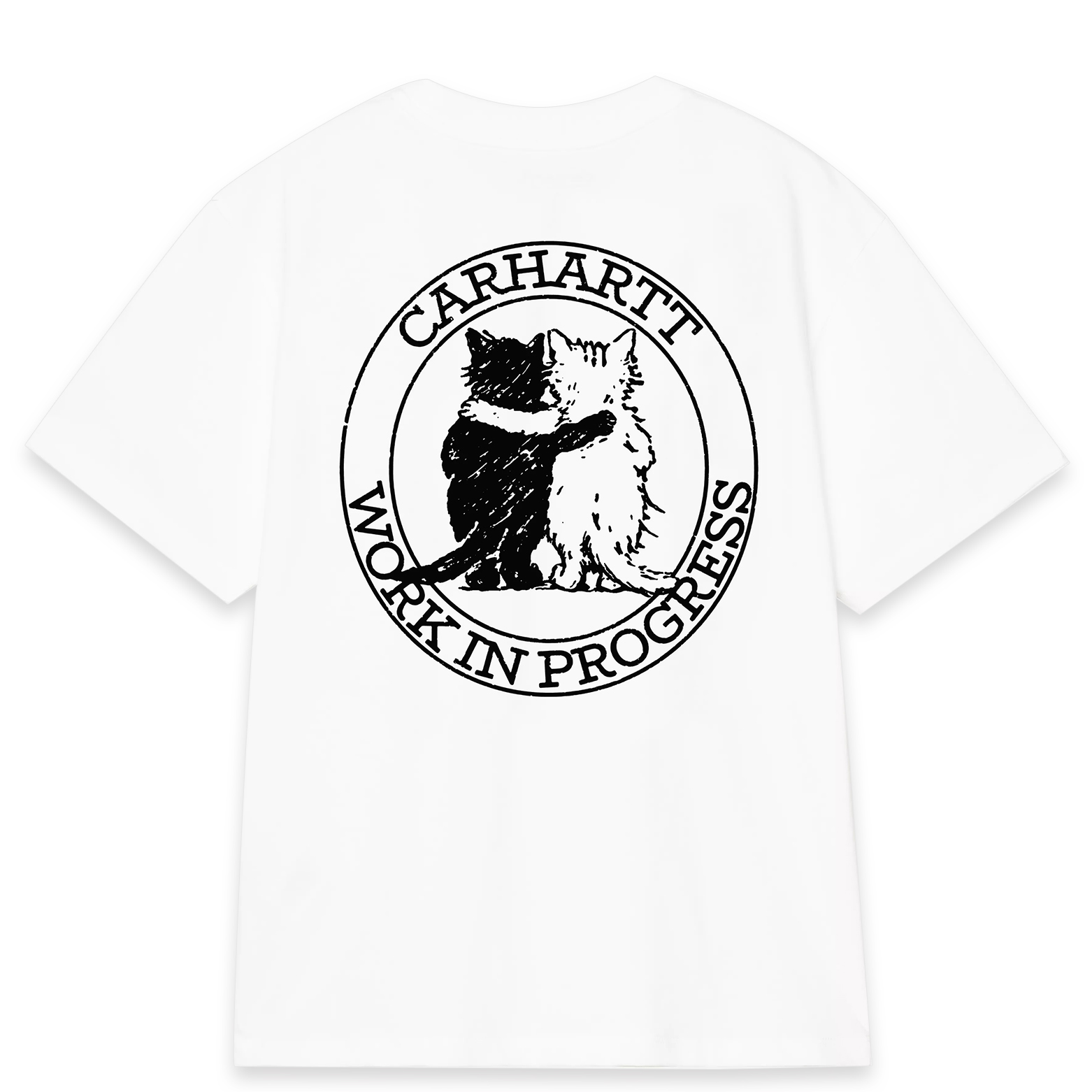 Женские футболка Carhartt WIP SS26 Women’s S/S Hugging Cats T-Shirt T T (белый)